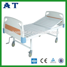 Cama de doble cigüeñal de acero inoxidable, camas de hospital, camas médicas, cama plegable de acero